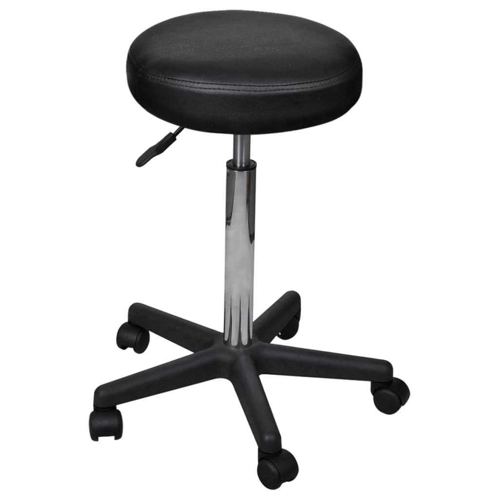 Tabourets de bureau lot de 2 Noir 35,5x84 cm Similicuir - XIOS