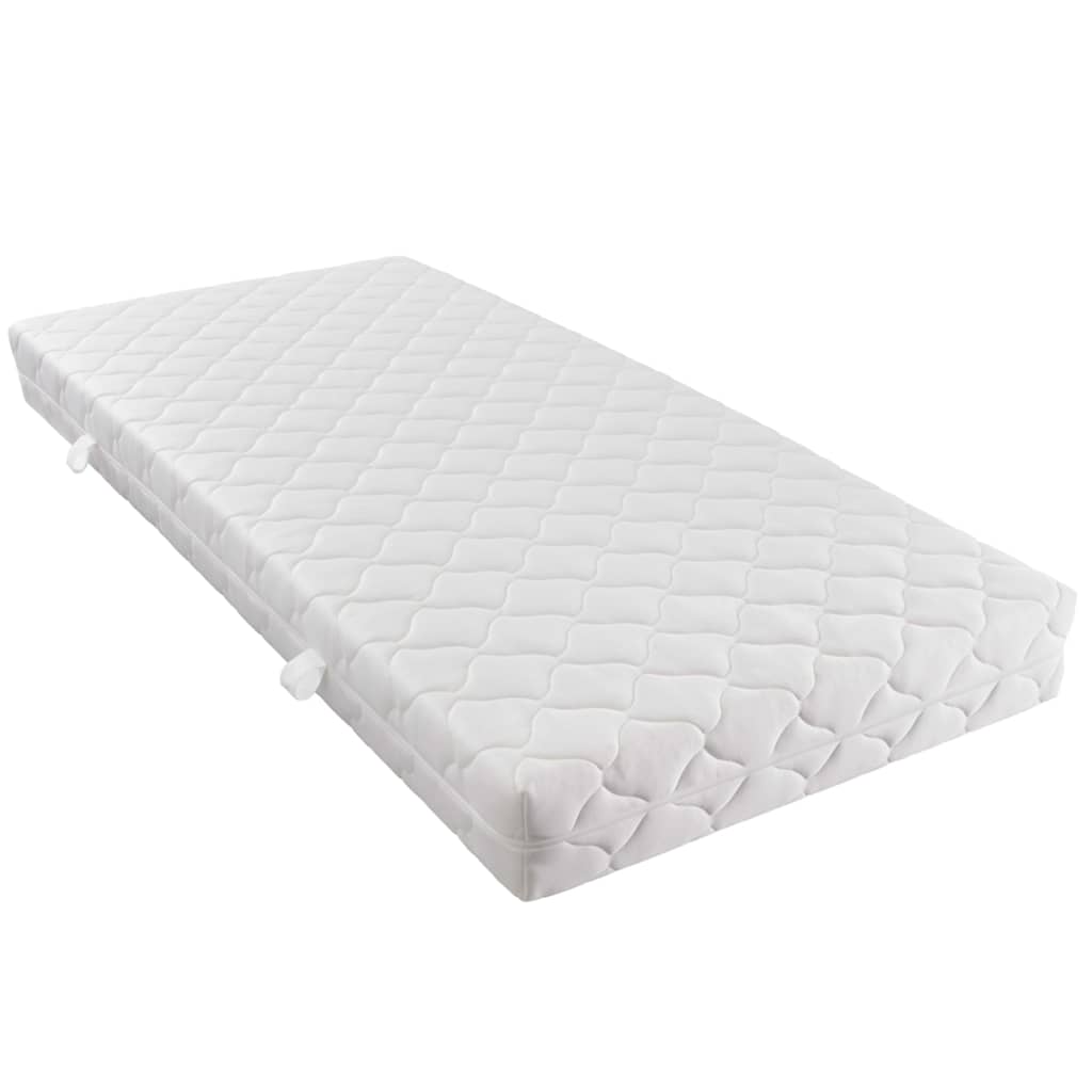 Lit avec matelas Blanc Similicuir 140x200 cm - XIOS
