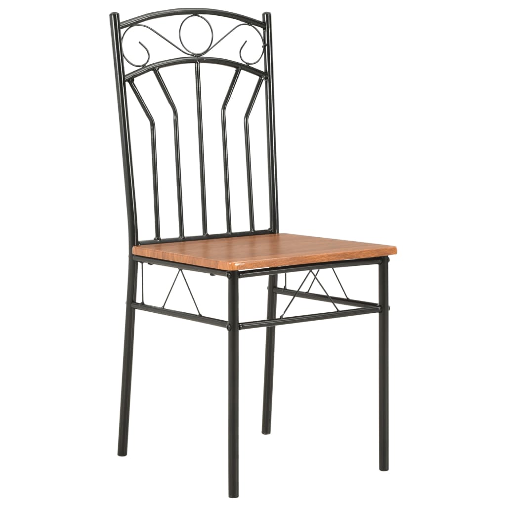 Chaises à manger lot de 4 marron MDF - XIOS