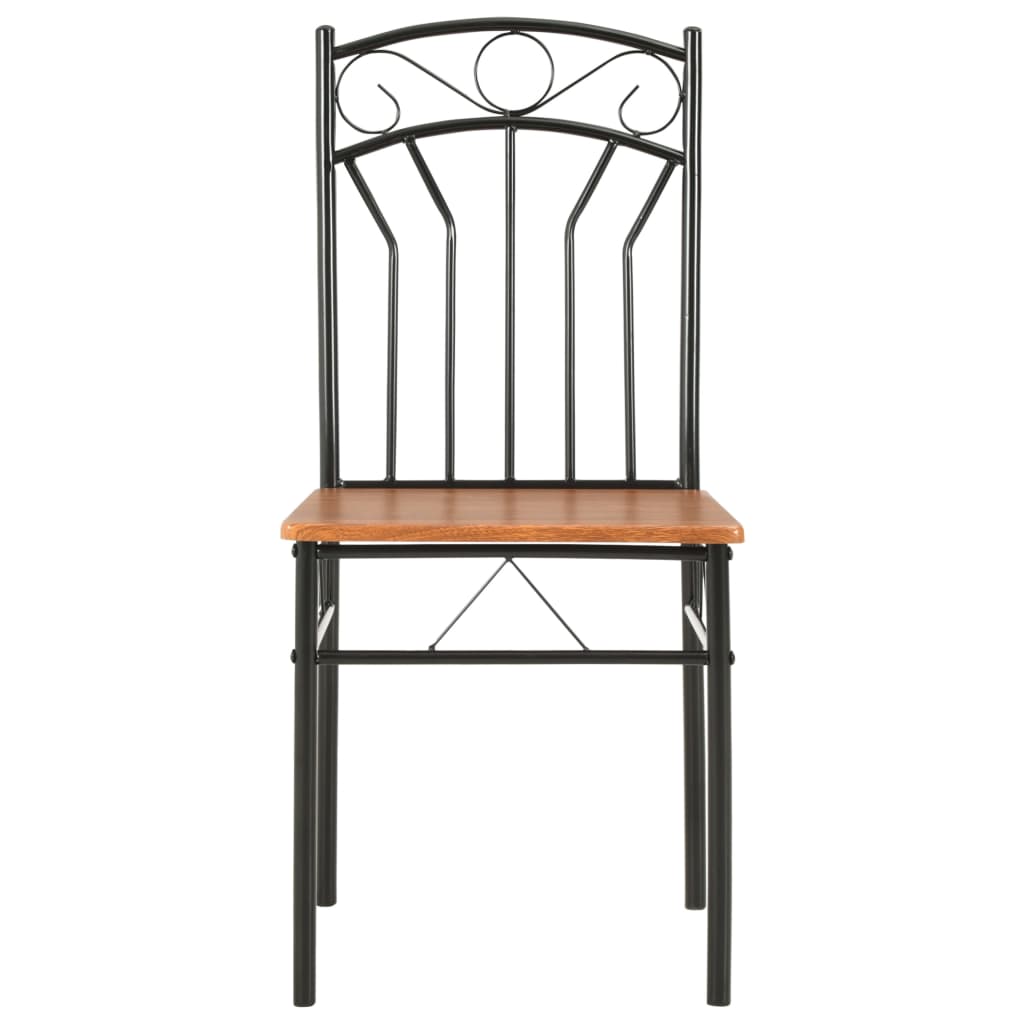 Chaises à manger lot de 4 marron MDF - XIOS