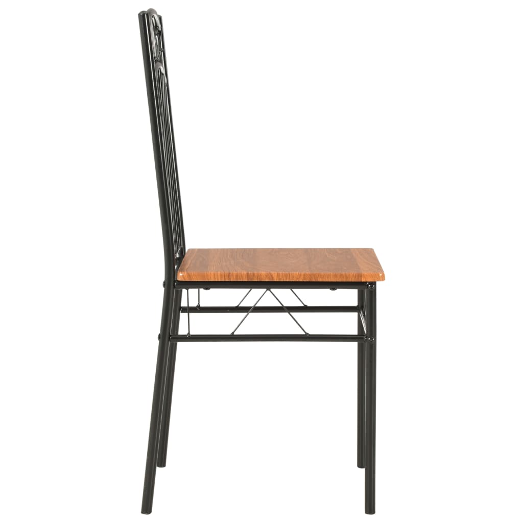 Chaises à manger lot de 4 marron MDF - XIOS
