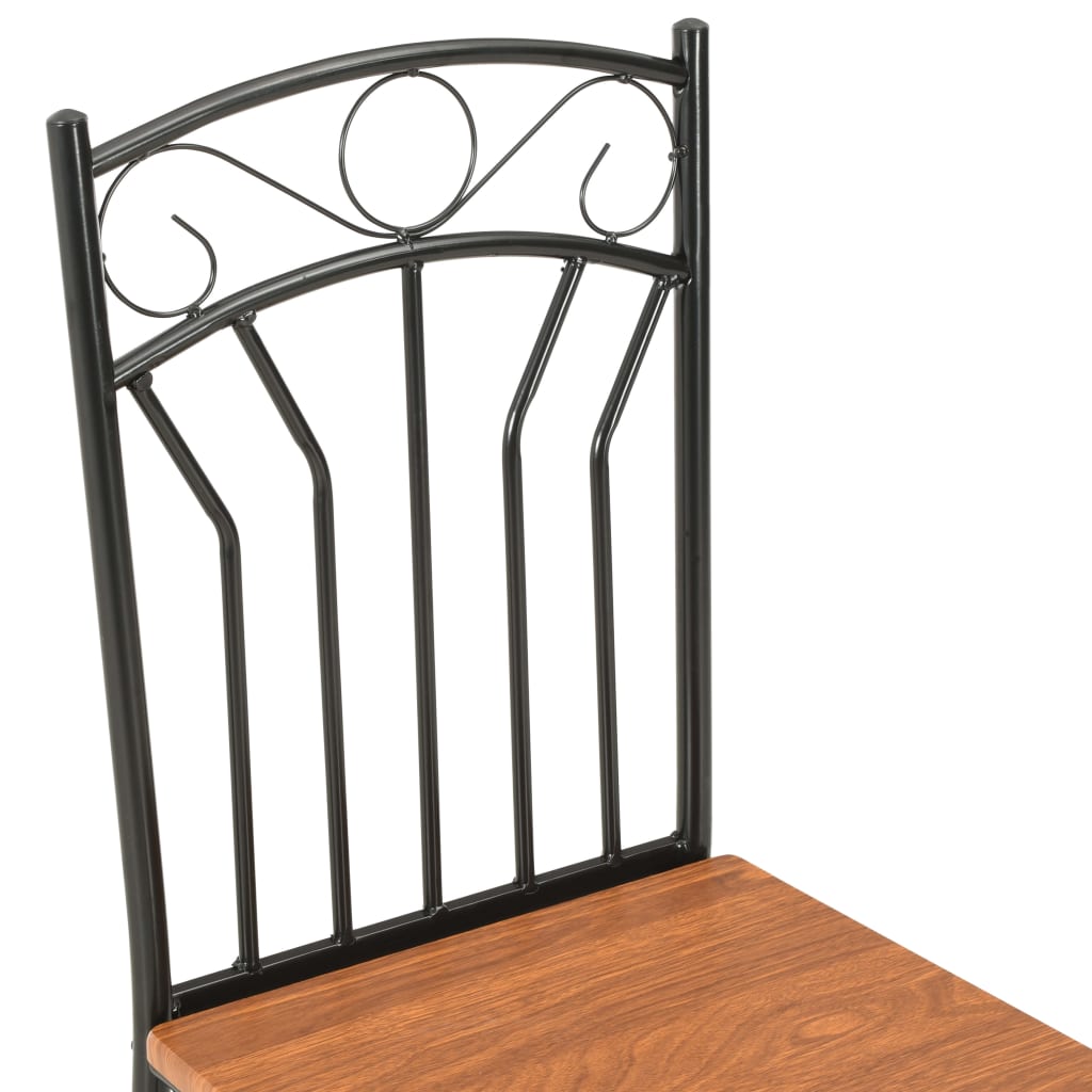 Chaises à manger lot de 4 marron MDF - XIOS