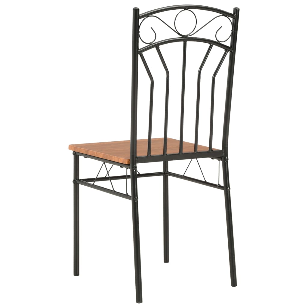 Chaises à manger lot de 2 marron MDF - XIOS