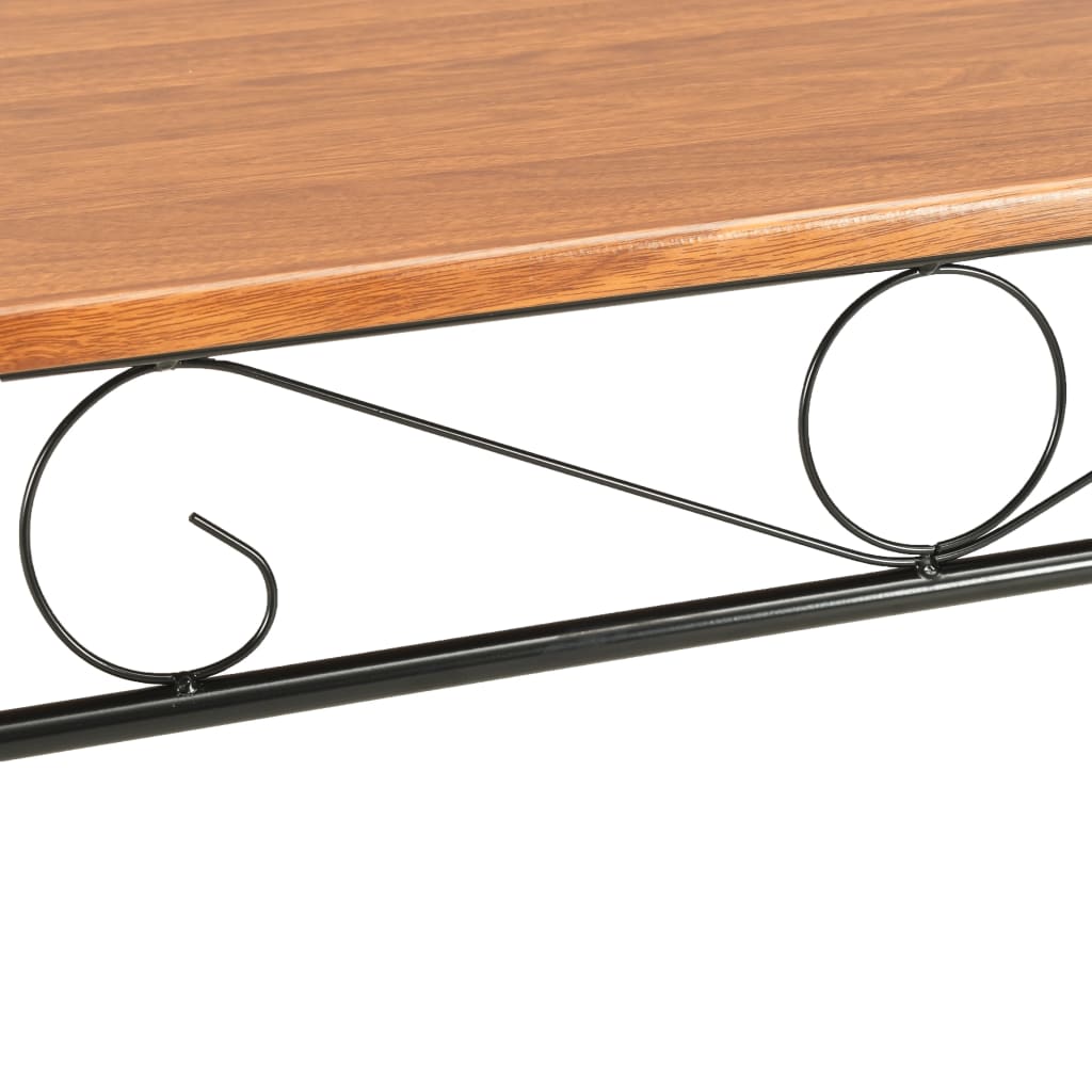 Ensemble de salle à manger 7 pcs MDF et acier Marron - XIOS