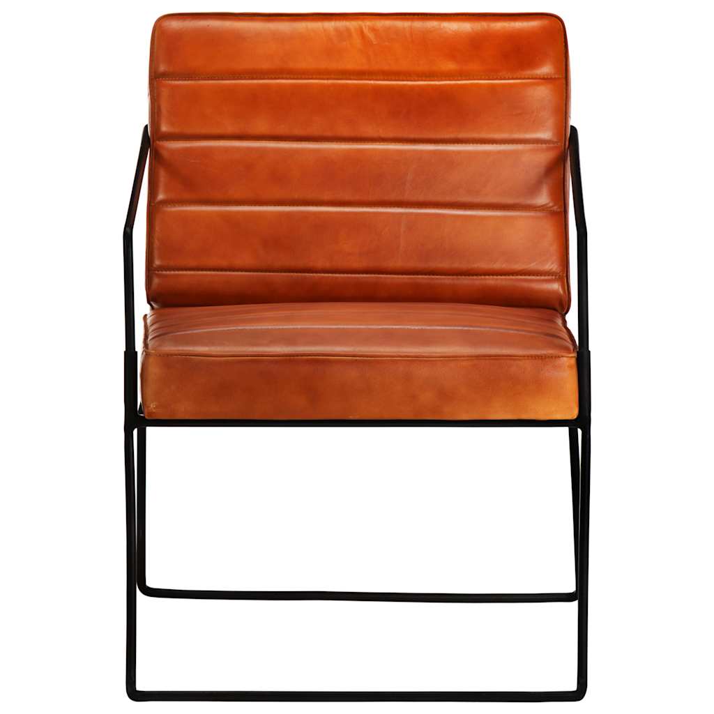 Fauteuil Brun roux Cuir véritable - XIOS