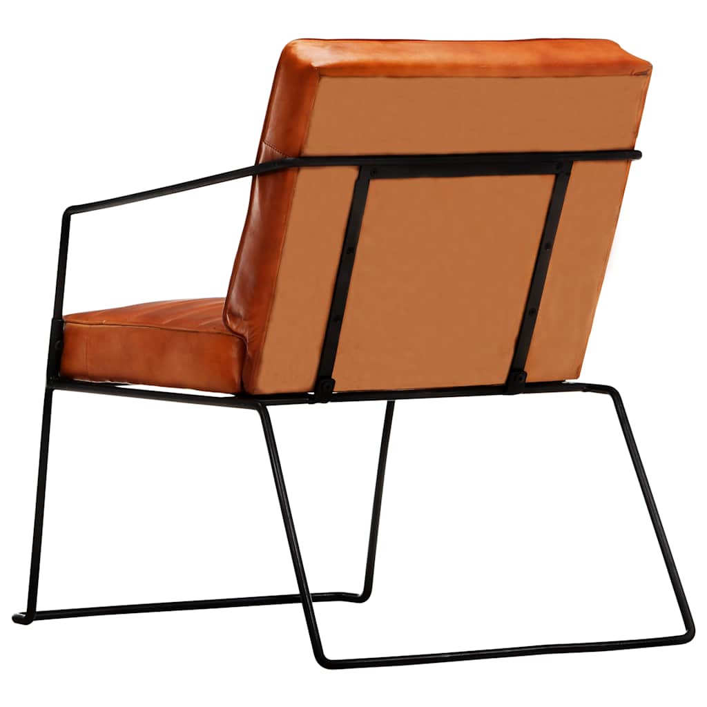 Fauteuil Brun roux Cuir véritable - XIOS