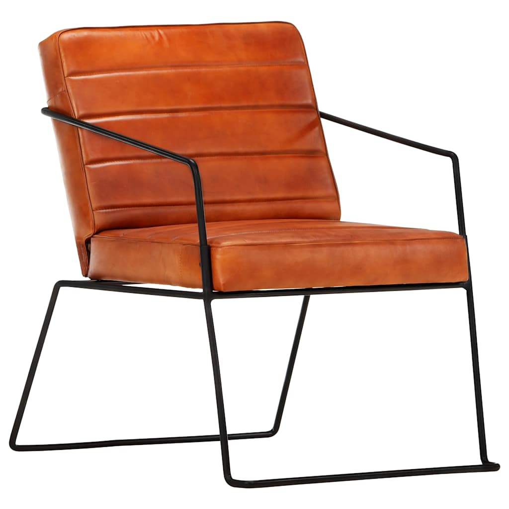 Fauteuil Brun roux Cuir véritable - XIOS
