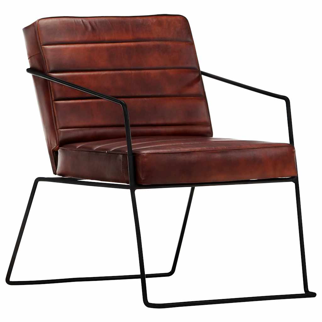 Fauteuil Marron foncé Cuir véritable - XIOS