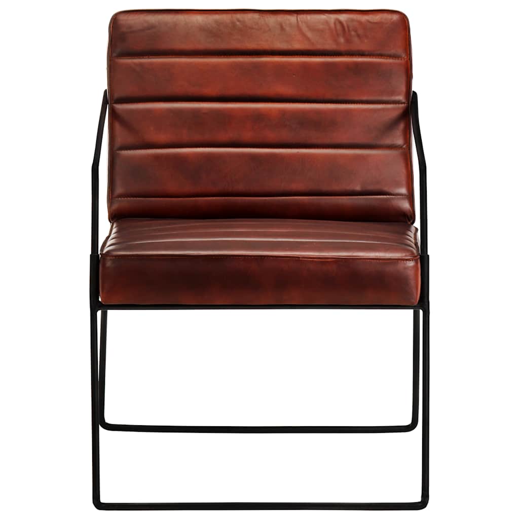 Fauteuil Marron foncé Cuir véritable - XIOS