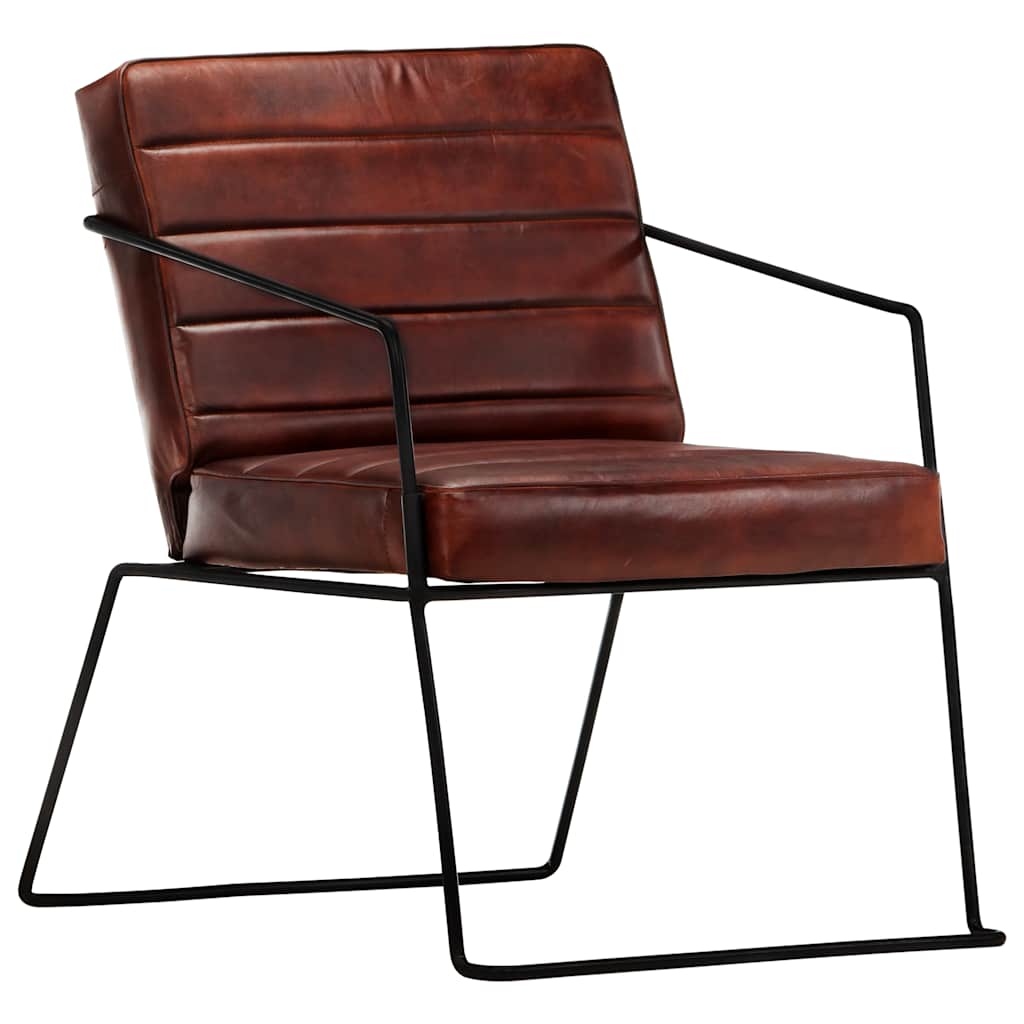 Fauteuil Marron foncé Cuir véritable - XIOS