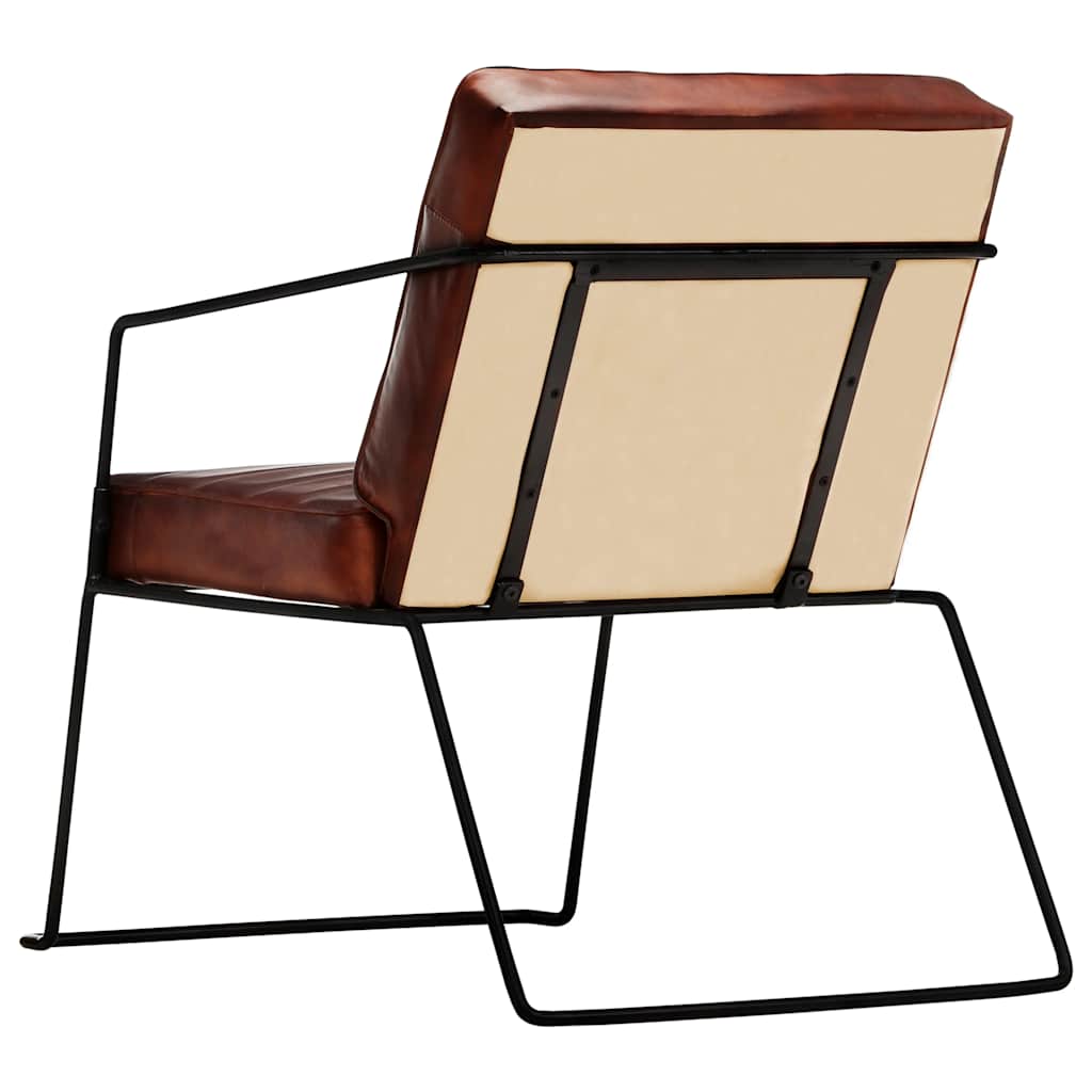 Fauteuil Marron foncé Cuir véritable - XIOS