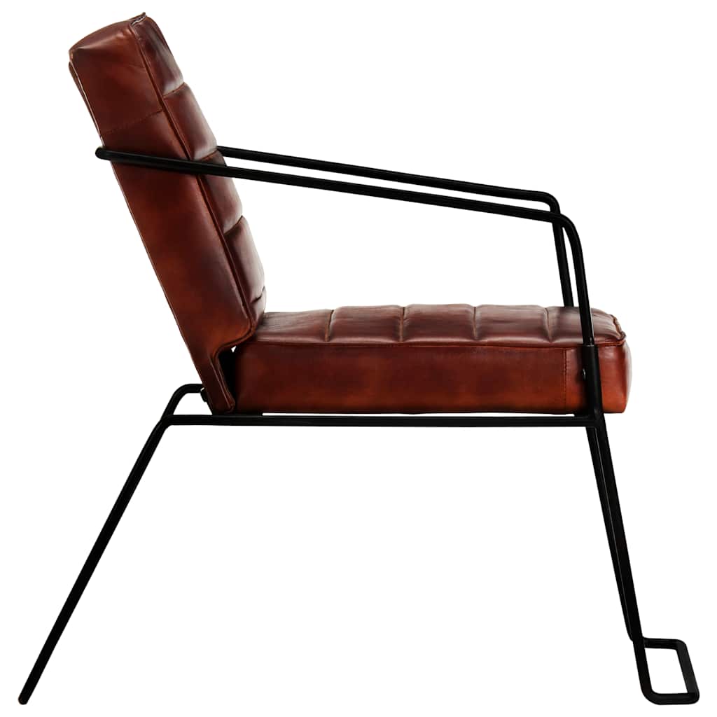 Fauteuil Marron foncé Cuir véritable - XIOS