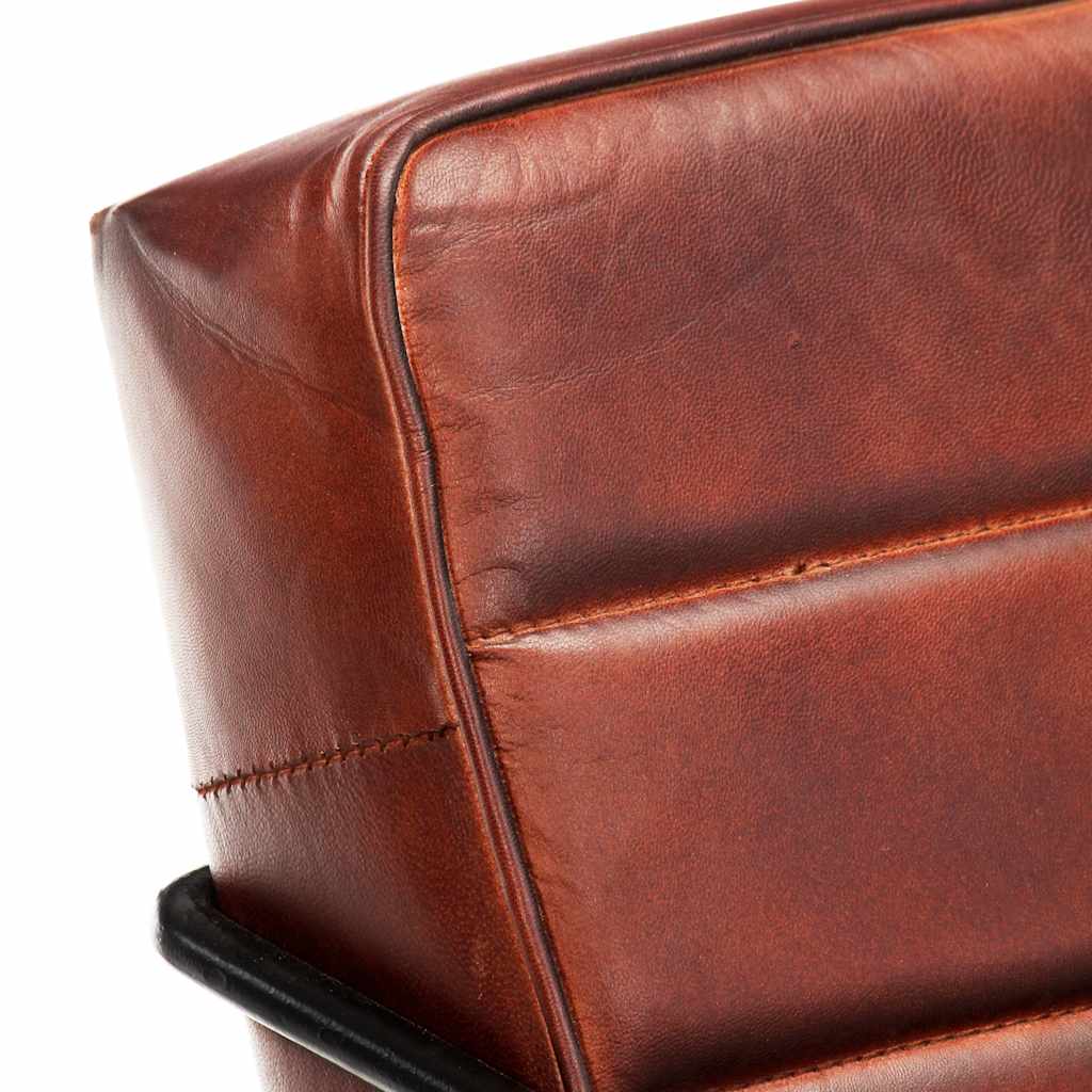 Fauteuil Marron foncé Cuir véritable - XIOS