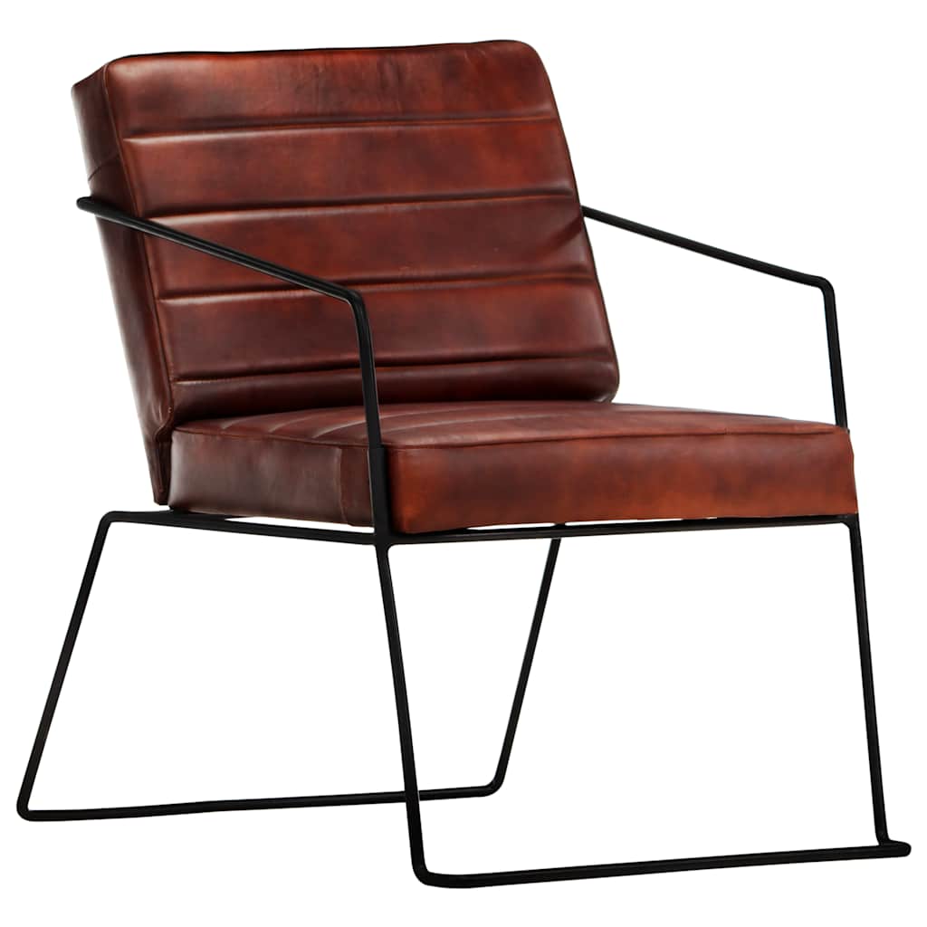 Fauteuil Marron foncé Cuir véritable - XIOS
