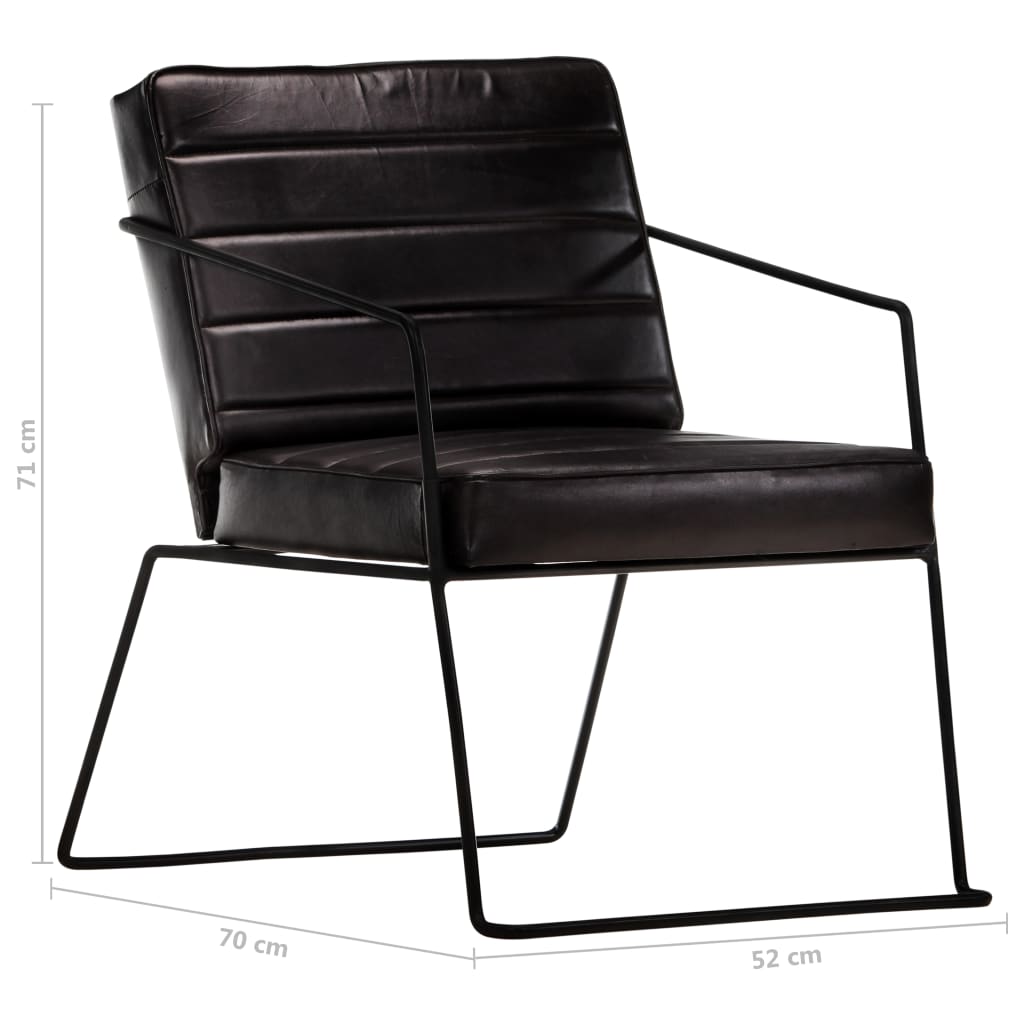 Fauteuil Noir Cuir véritable - XIOS