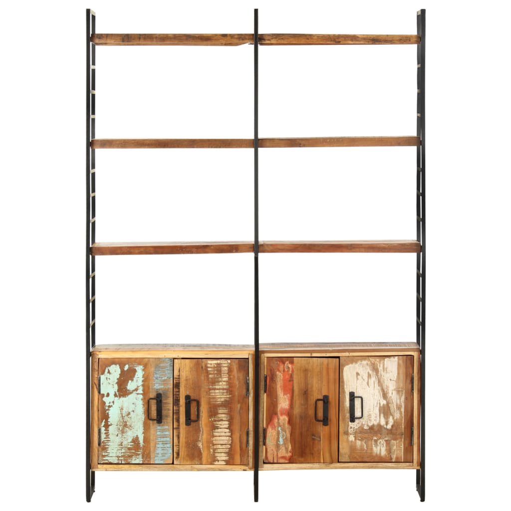 Bibliothèque 4 niveaux 124x30x180cm Bois solide de récupération - XIOS