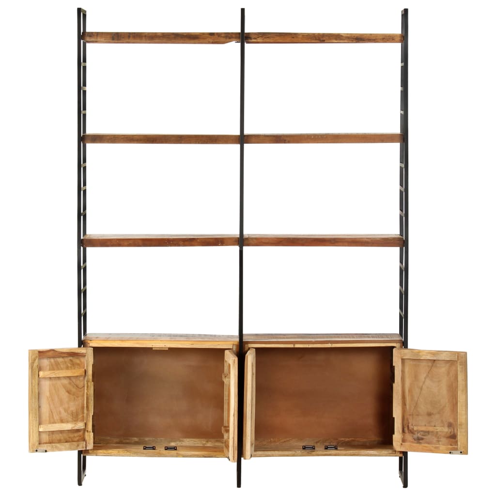 Bibliothèque 4 niveaux 124x30x180cm Bois solide de récupération - XIOS