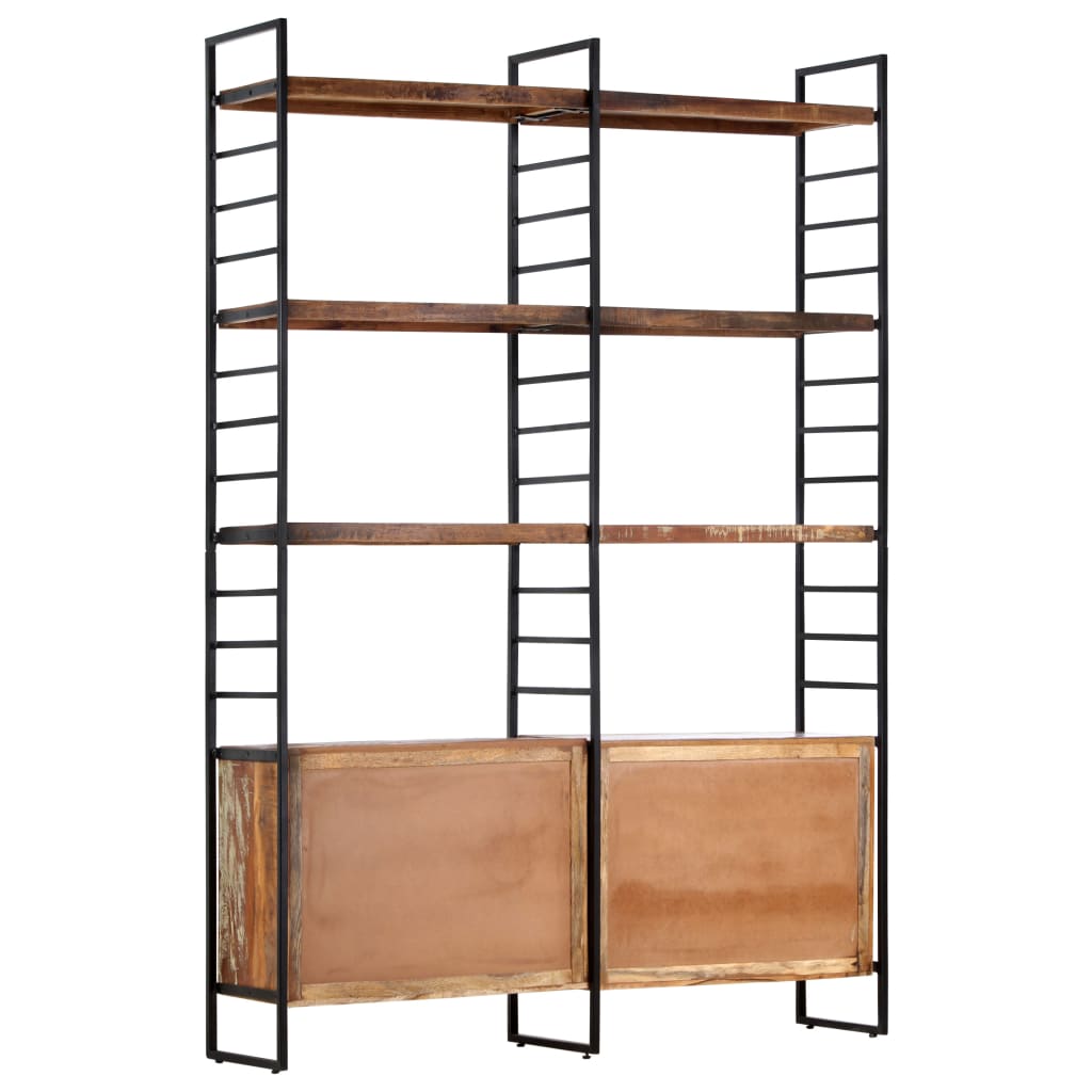 Bibliothèque 4 niveaux 124x30x180cm Bois solide de récupération - XIOS