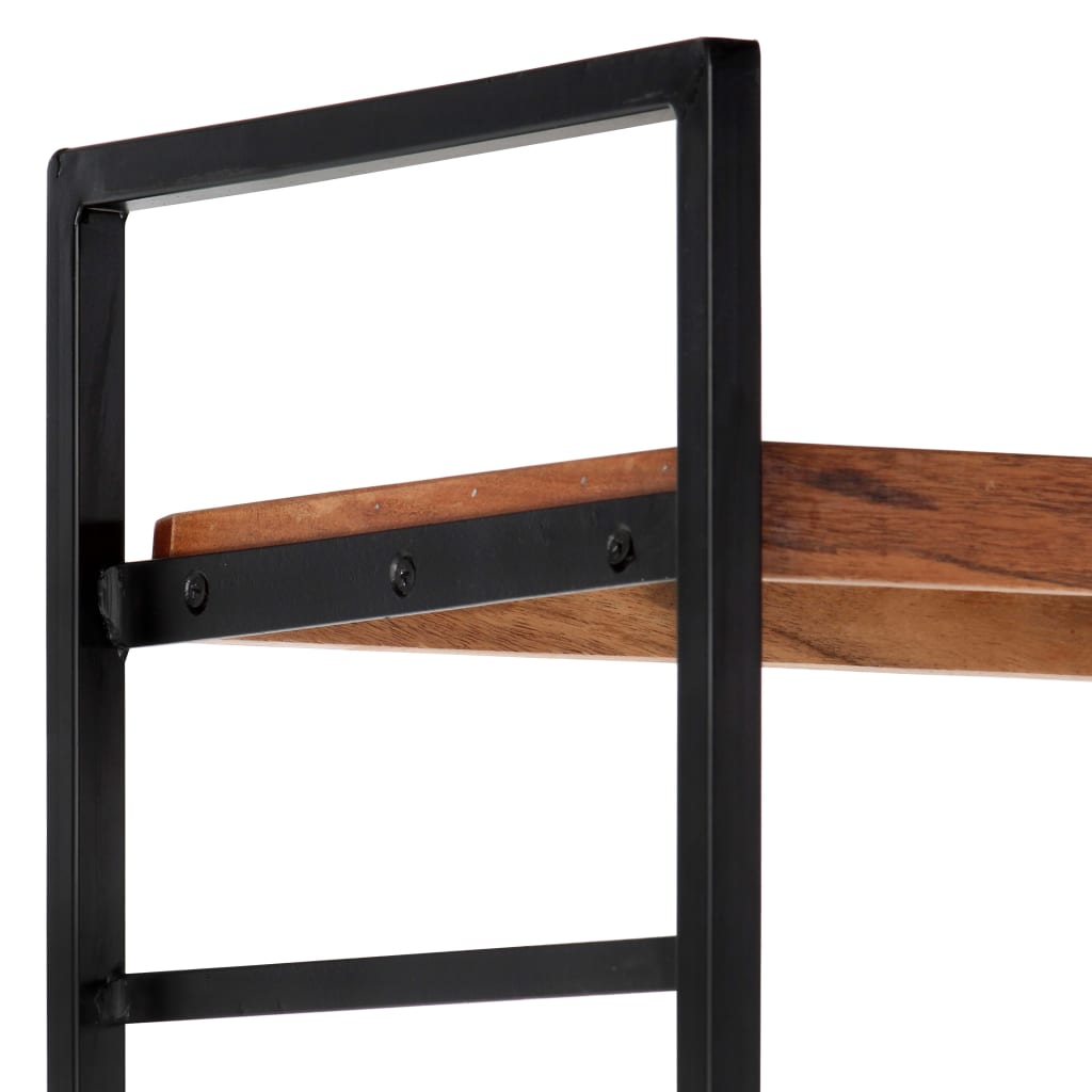 Bibliothèque à 4 niveaux 124x30x180 cm Bois d'acacia massif - XIOS