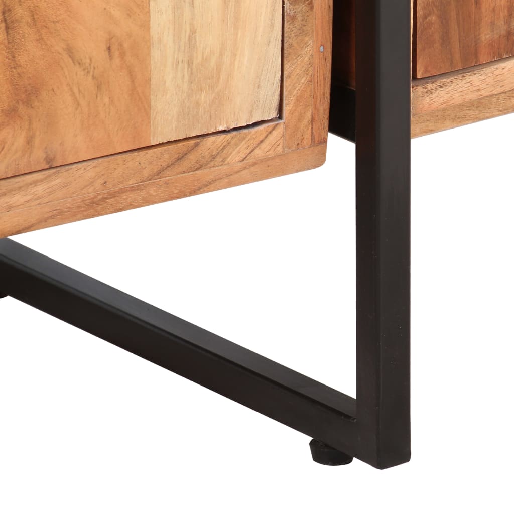 Bibliothèque à 4 niveaux 124x30x180 cm Bois d'acacia massif - XIOS