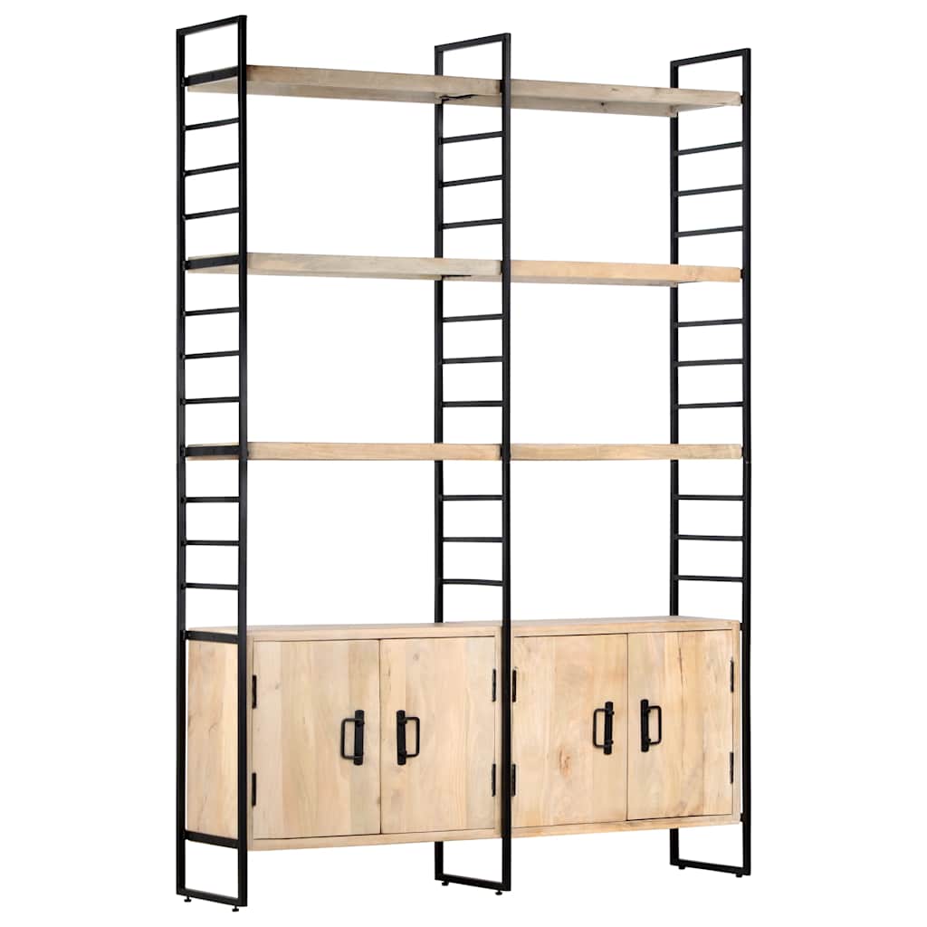 Bibliothèque à 4 niveaux 124x30x180 cm Bois de manguier massif