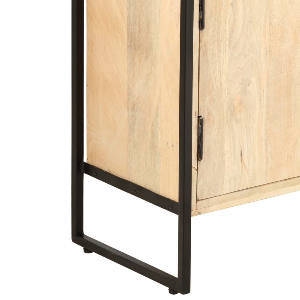 Bibliothèque à 4 niveaux 124x30x180 cm Bois de manguier massif - XIOS