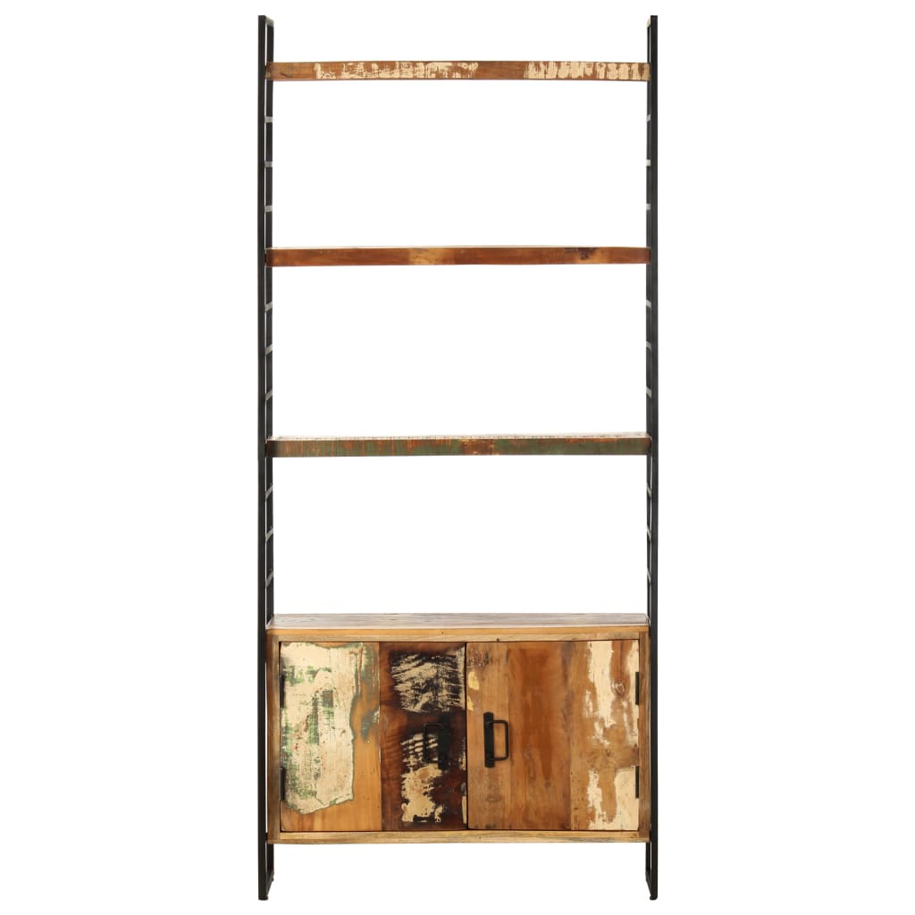 Bibliothèque 4 niveaux 80x30x180 cm Bois solide de récupération - XIOS