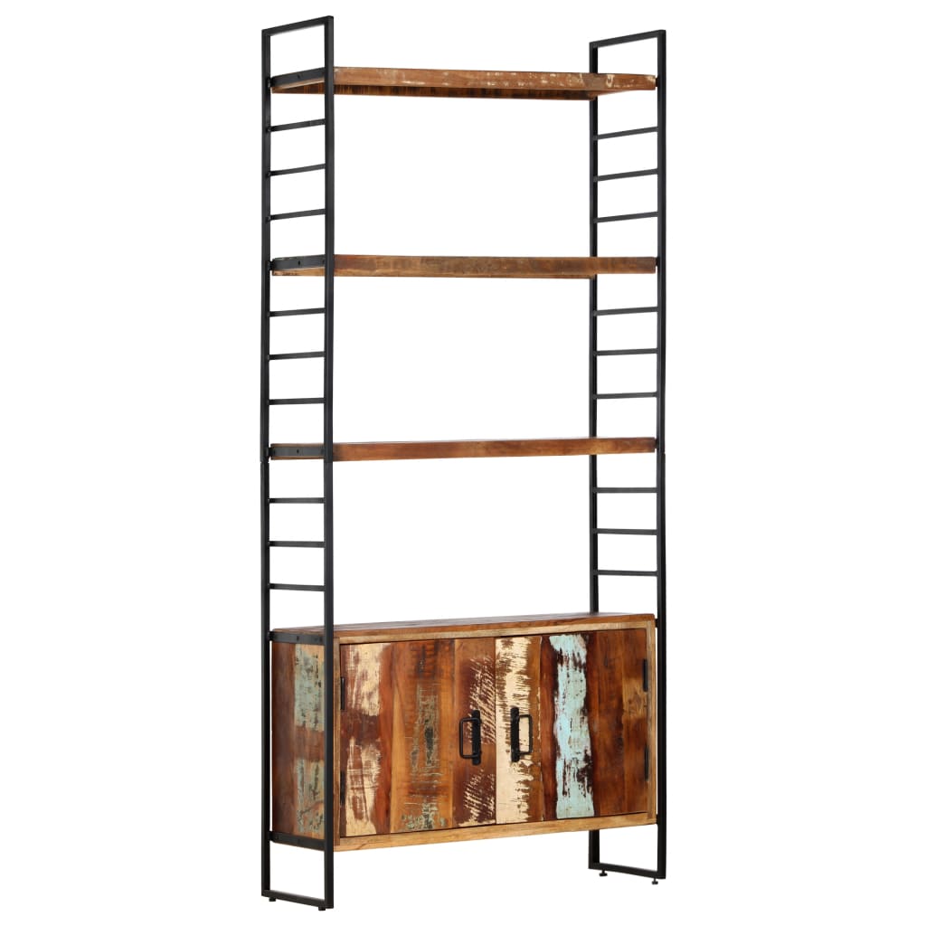 Bibliothèque 4 niveaux 80x30x180 cm Bois solide de récupération - XIOS