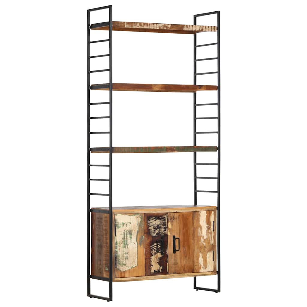 Bibliothèque 4 niveaux 80x30x180 cm Bois solide de récupération