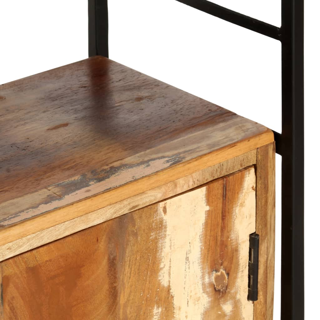 Bibliothèque 4 niveaux 80x30x180 cm Bois solide de récupération - XIOS