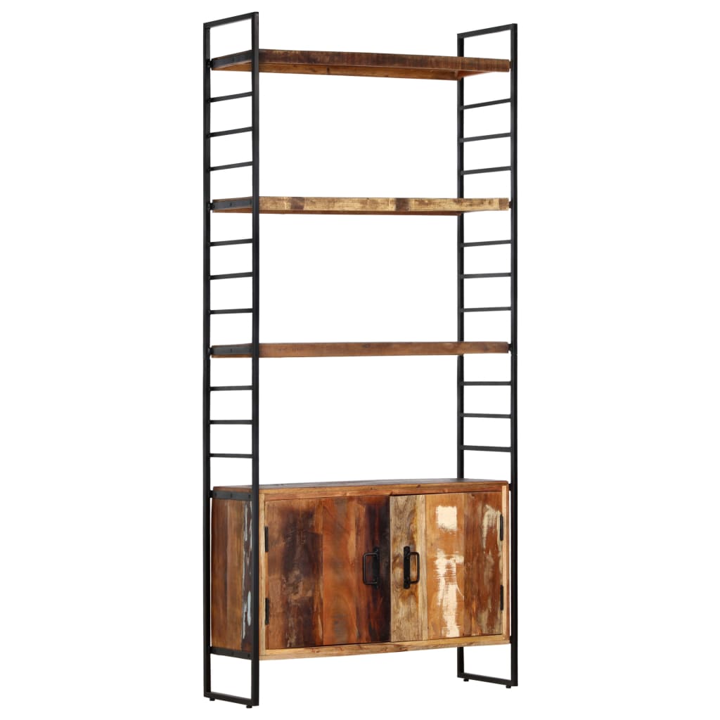 Bibliothèque 4 niveaux 80x30x180 cm Bois solide de récupération - XIOS