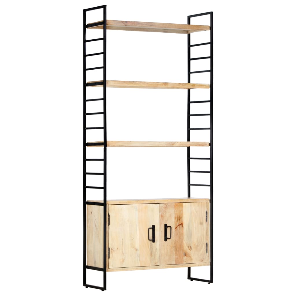 Bibliothèque à 4 niveaux 80x30x180 cm Bois de manguier massif - XIOS
