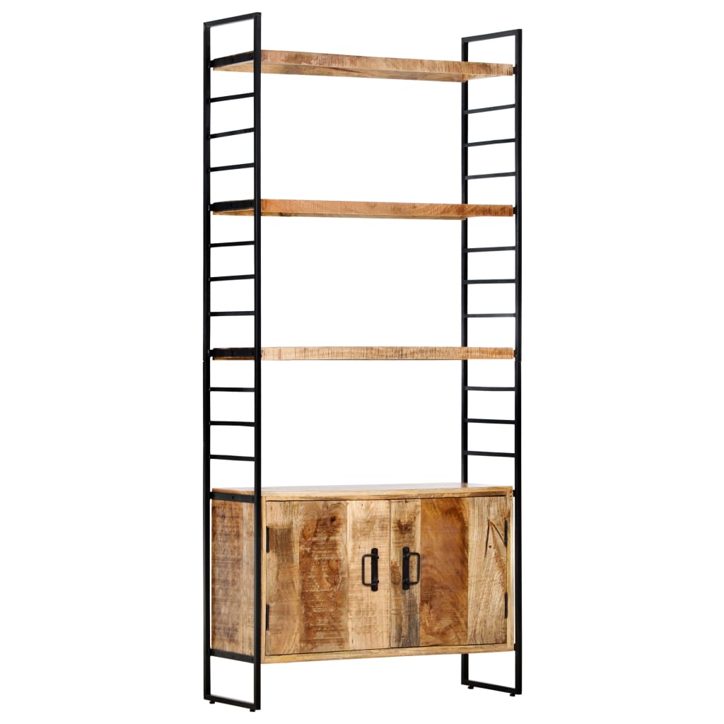 Bibliothèque à 4 niveaux 80x30x180 cm Bois de manguier brut - XIOS