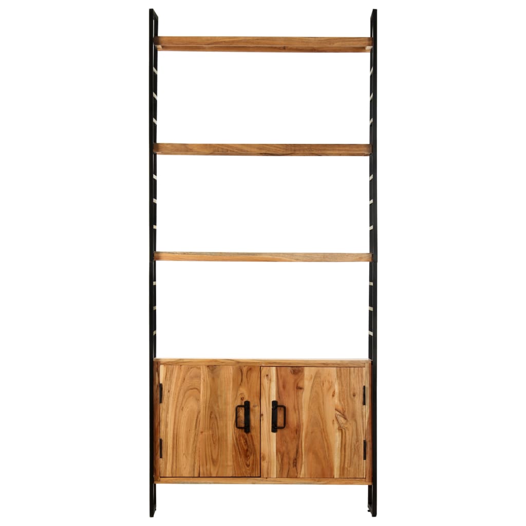 Bibliothèque à 4 niveaux 80x30x180 cm Bois de manguier brut - XIOS
