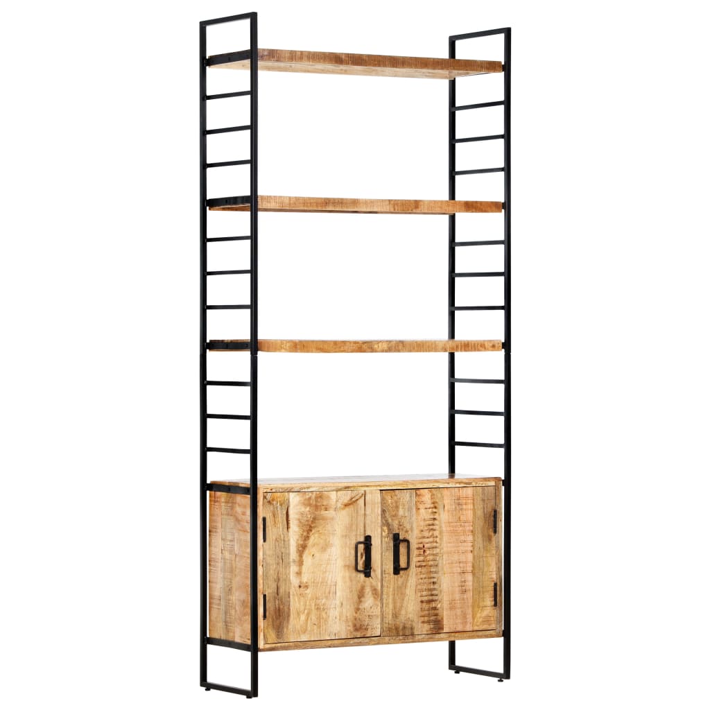 Bibliothèque à 4 niveaux 80x30x180 cm Bois de manguier brut - XIOS