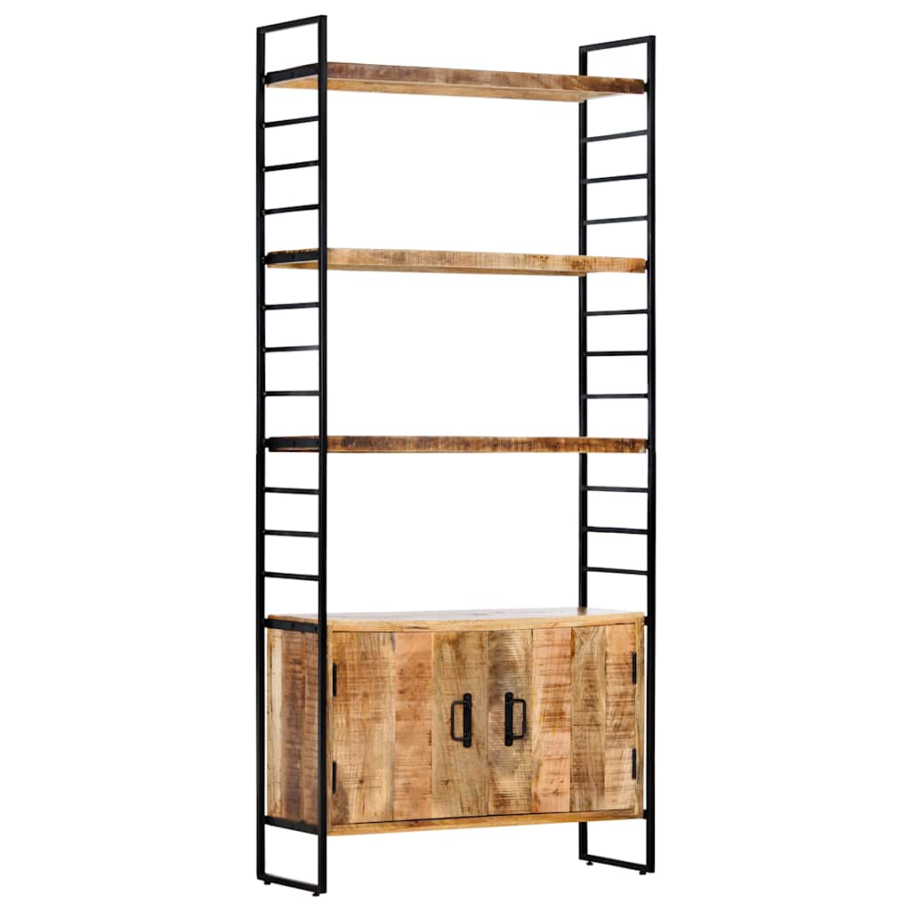 Bibliothèque à 4 niveaux 80x30x180 cm Bois de manguier brut
