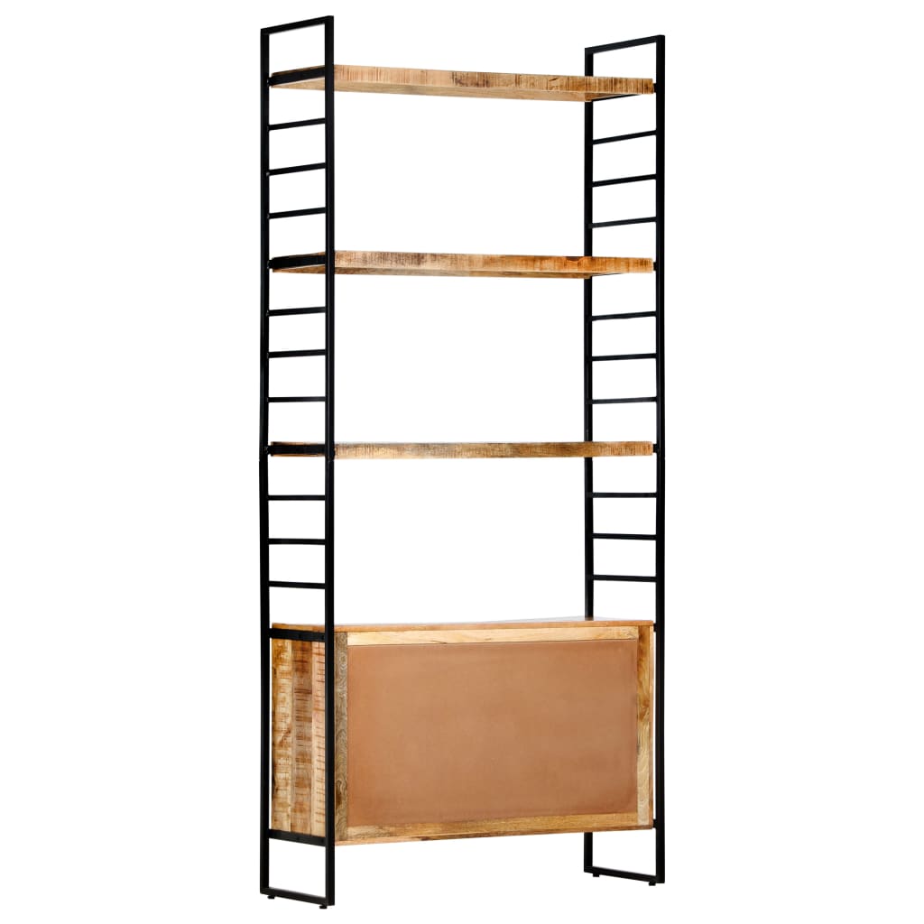 Bibliothèque à 4 niveaux 80x30x180 cm Bois de manguier brut - XIOS