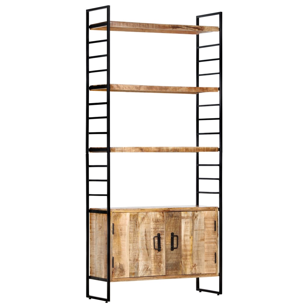 Bibliothèque à 4 niveaux 80x30x180 cm Bois de manguier brut - XIOS