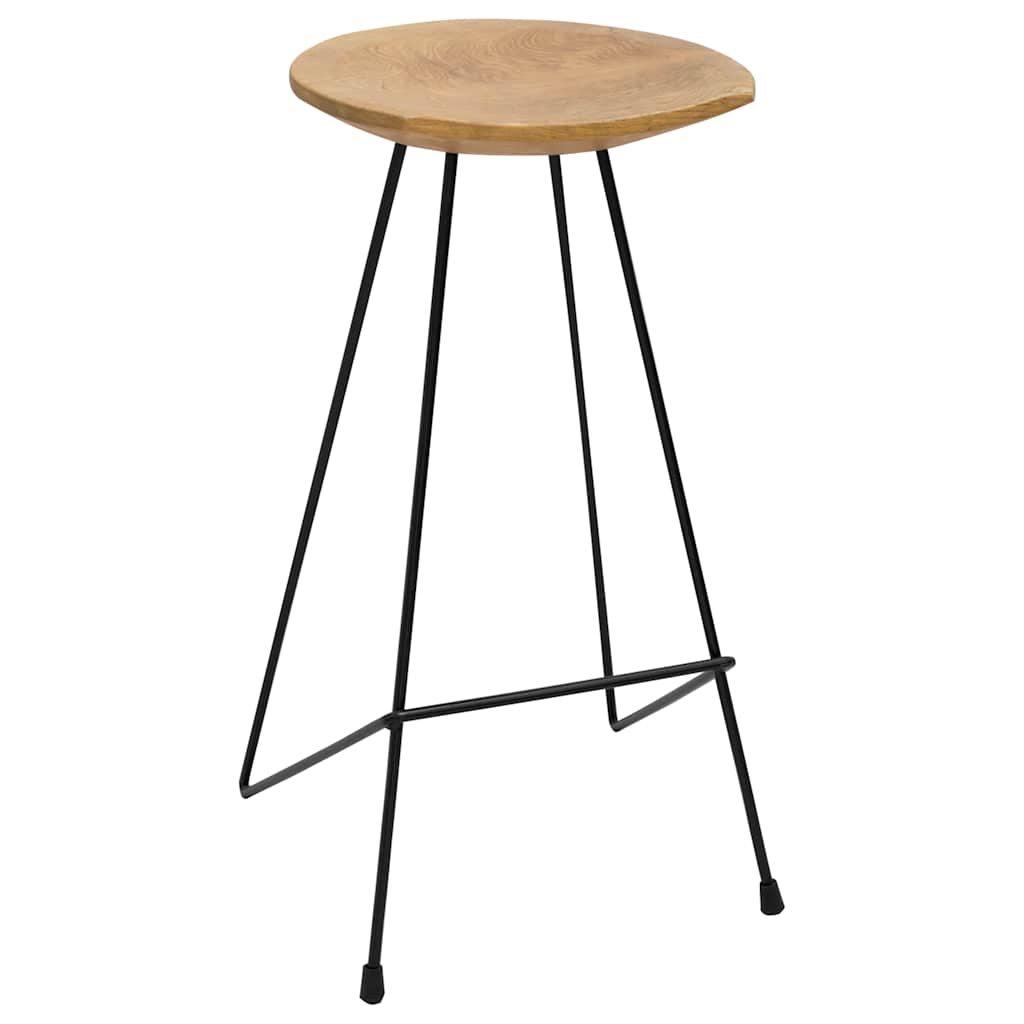 Tabourets de bar lot de 2 bois de teck massif - XIOS