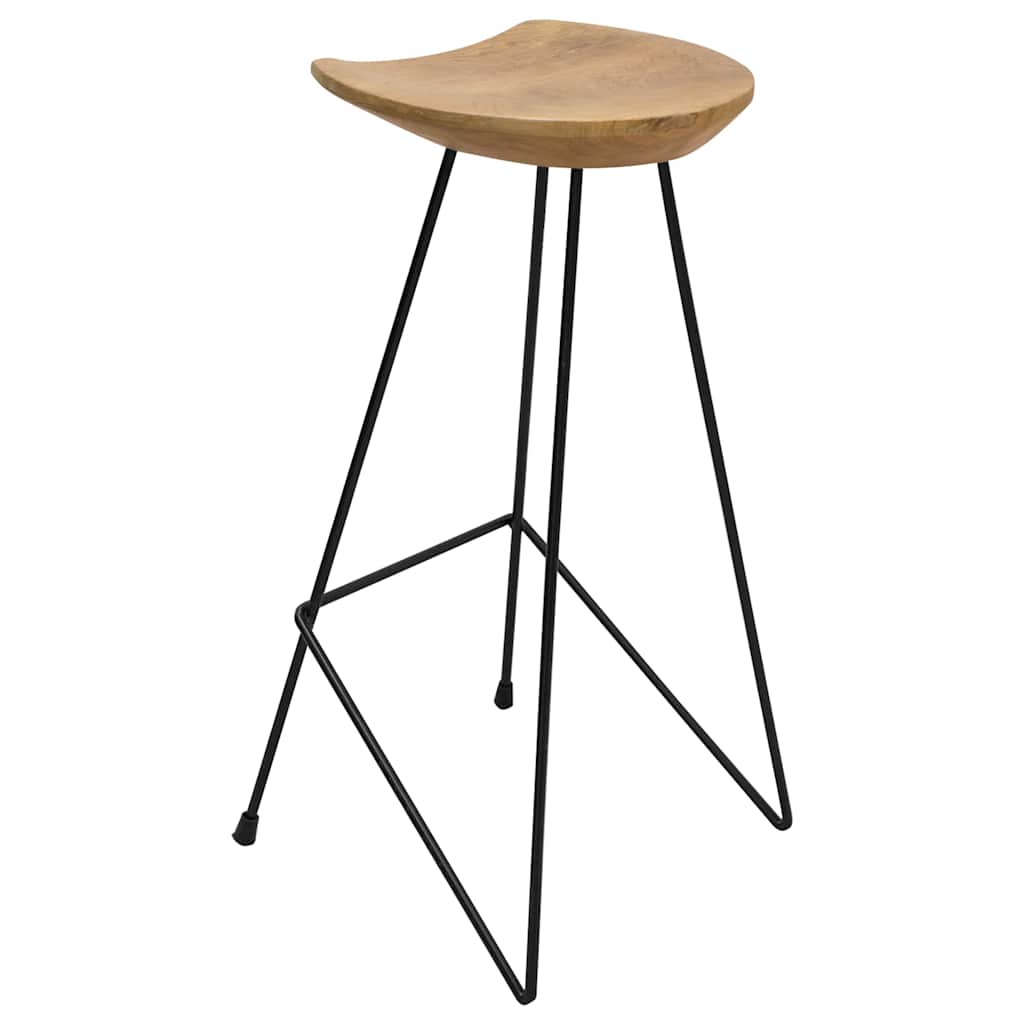 Tabourets de bar lot de 2 bois de teck massif - XIOS