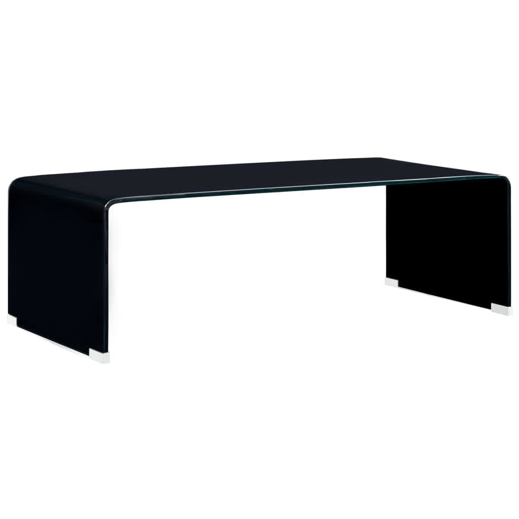 Table basse Noir 98 x 45 x 31 cm Verre trempé - XIOS
