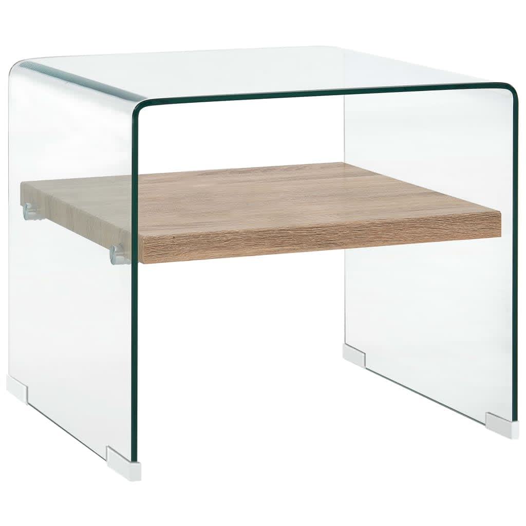Table basse Clair 50 x 50 x 45 cm Verre trempé - XIOS