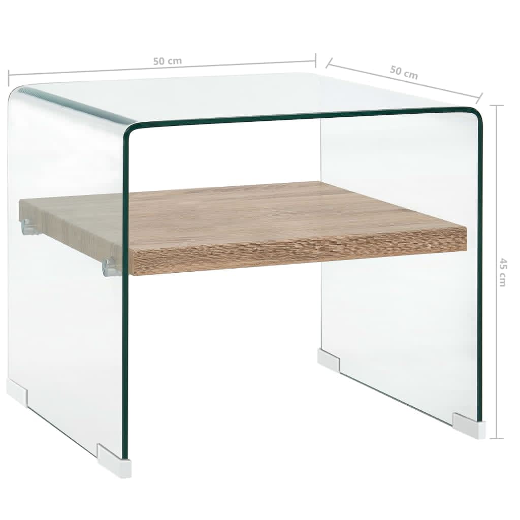 Table basse Clair 50 x 50 x 45 cm Verre trempé - XIOS