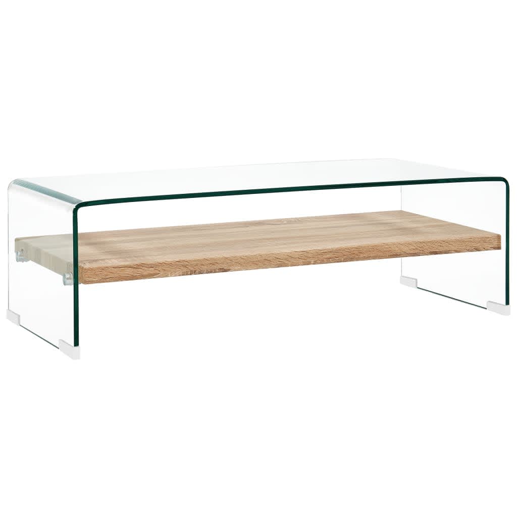 Table basse Clair 98x45x31 cm Verre trempé - XIOS