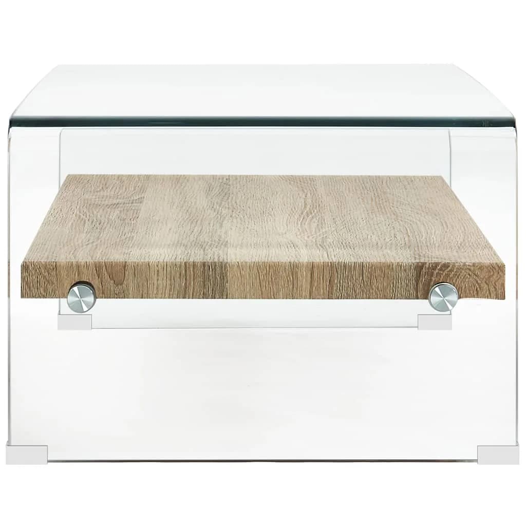 Table basse Clair 98x45x31 cm Verre trempé - XIOS