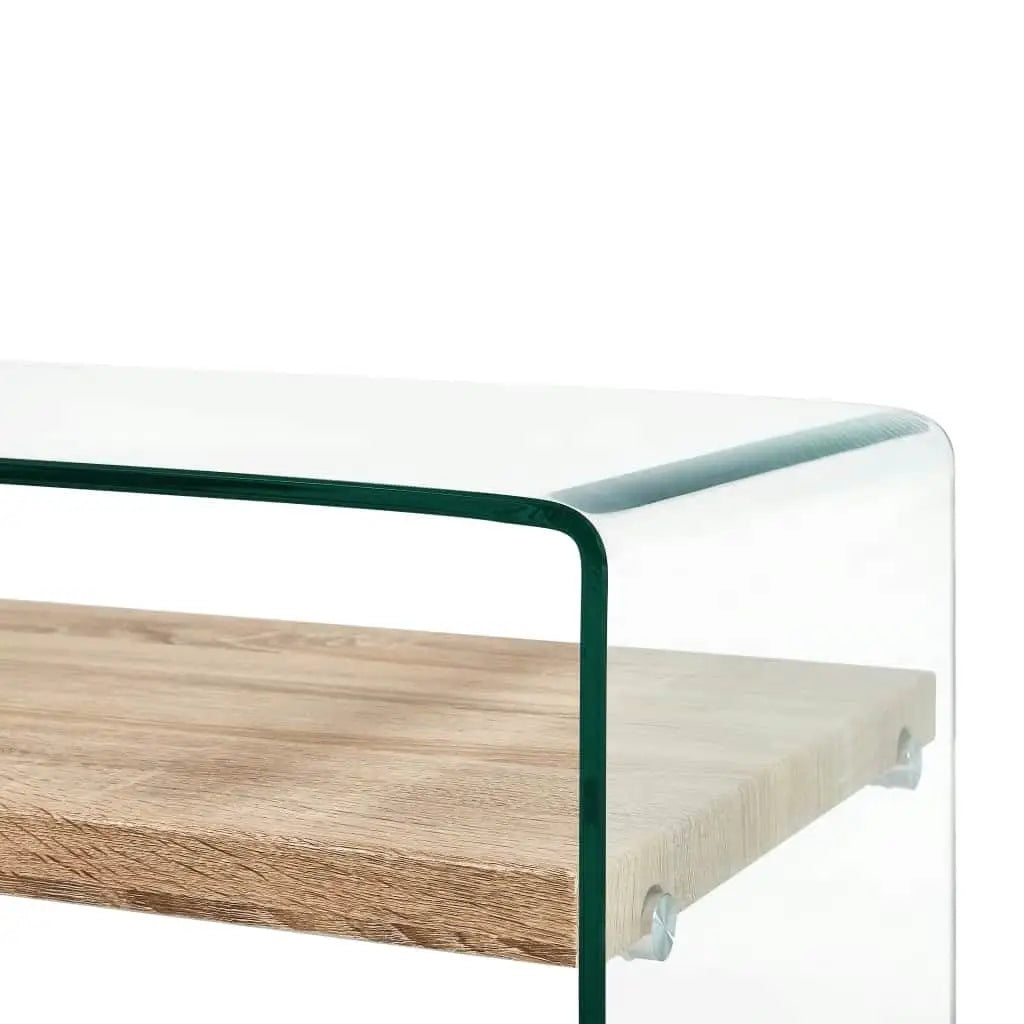 Table basse Clair 98x45x31 cm Verre trempé - XIOS