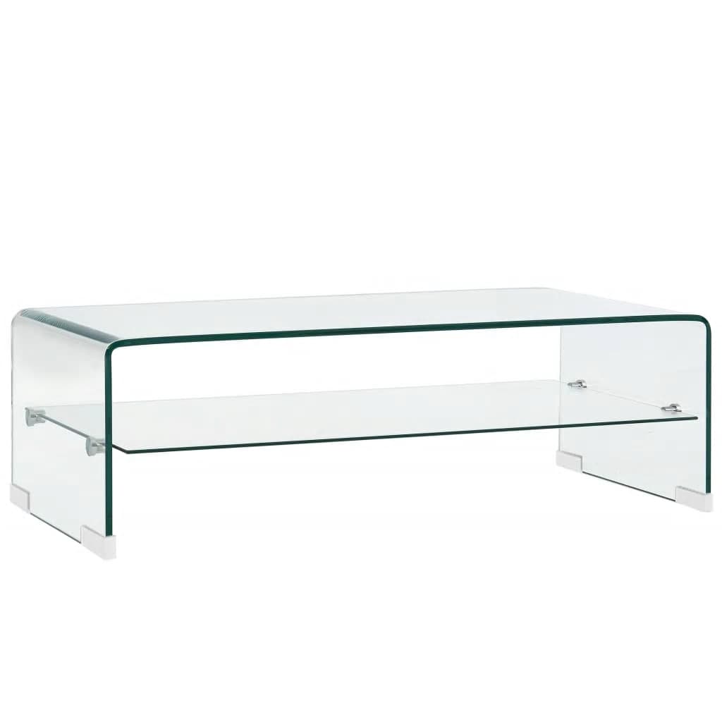 Table basse Clair 98x45x31 cm Verre trempé - XIOS