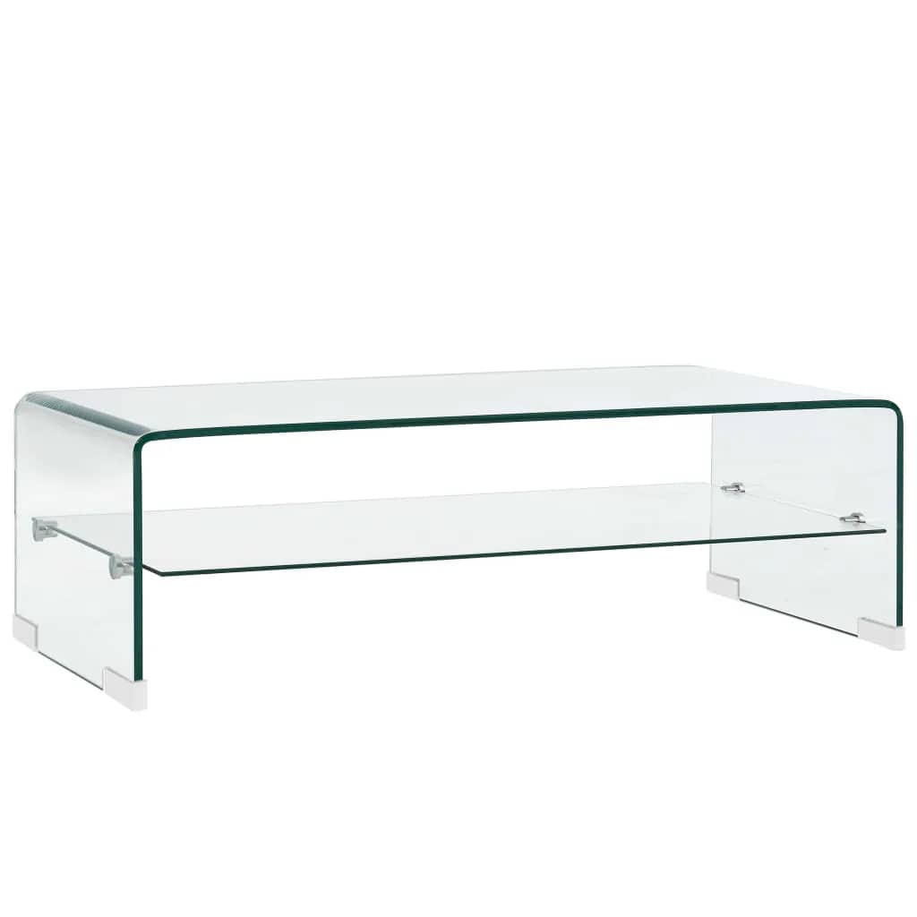 Table basse Clair 98x45x31 cm Verre trempé - XIOS