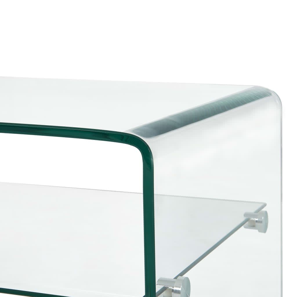 Table basse Clair 98x45x31 cm Verre trempé - XIOS