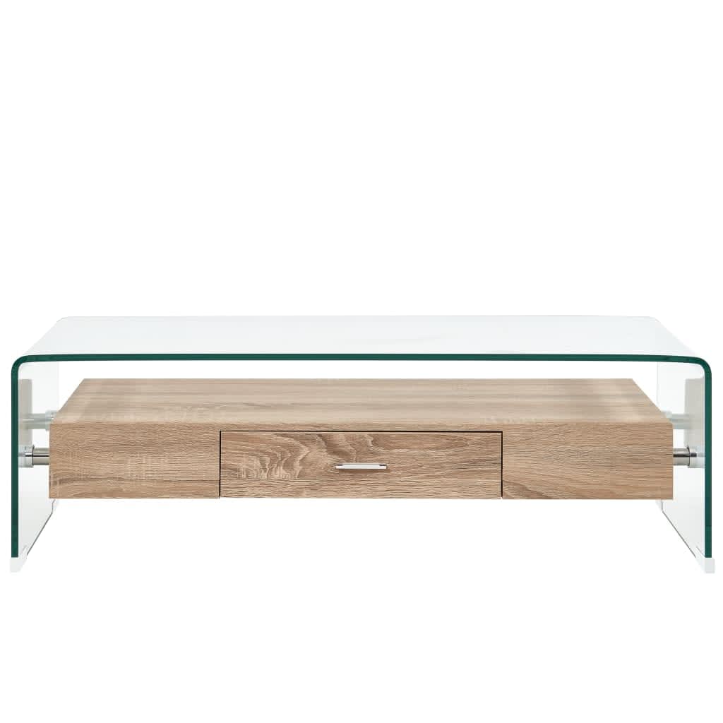 Table basse Clair 98x45x31 cm Verre trempé - XIOS